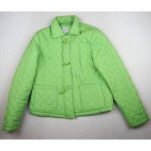 MOMENTUM - WOMEN'S GREEN LIGHTWEIGHT QUILTED JACKET - TOGGLES - SIZE M